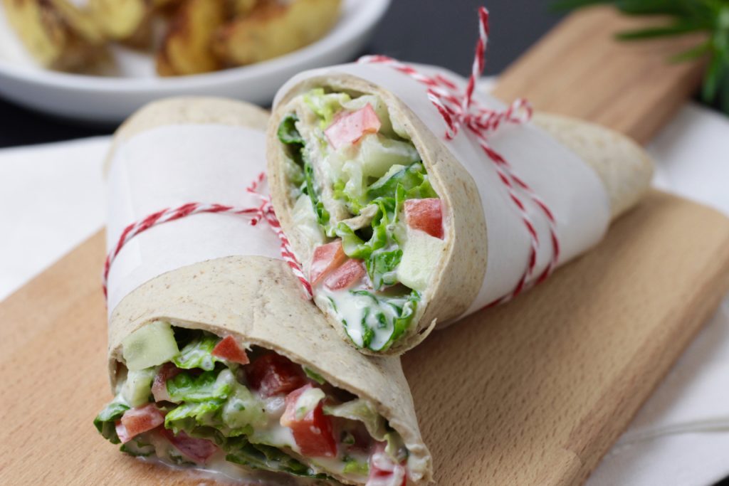 Vegetarische Wraps mit Kräuterquark • kathleensdream.de