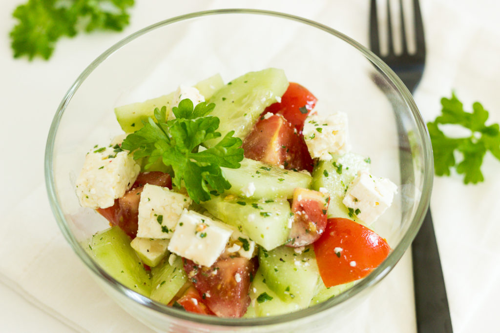 Gurken-Tomaten-Feta-Salat